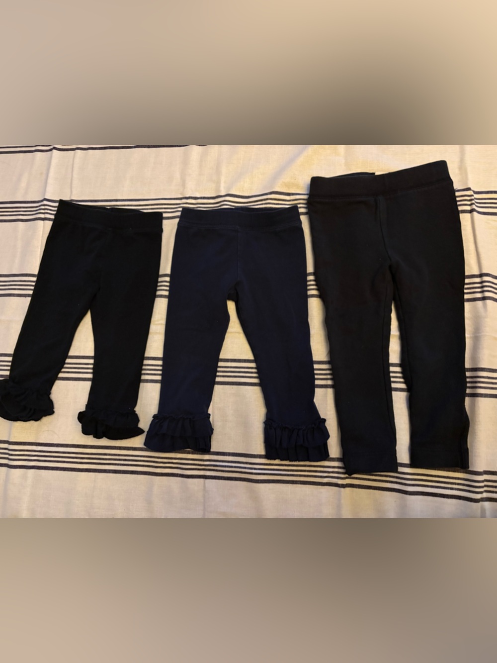 Crewcuts Navy and Black set of Kids Leggings